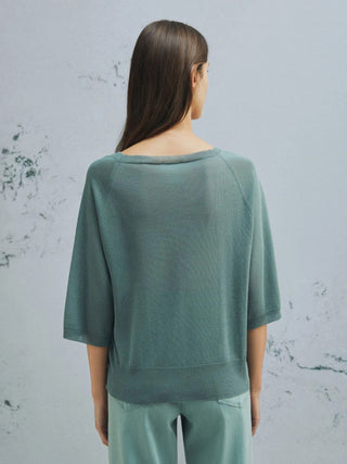 Maglia in viscosa aspetto tulle