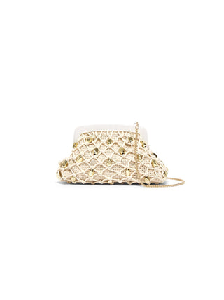 Pochette in rafia con intreccio