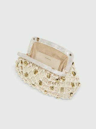 Pochette in rafia con intreccio