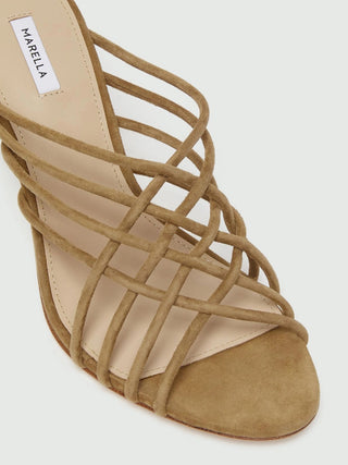 Sandalo mule in suede