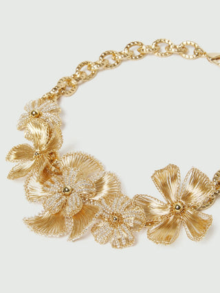 Collana girocollo con fiori