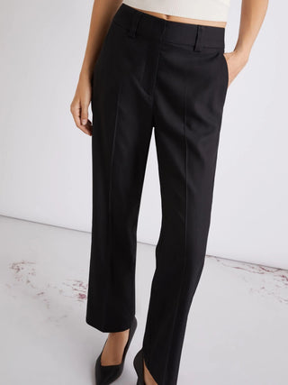 Pantalone cropped in twill di misto viscosa