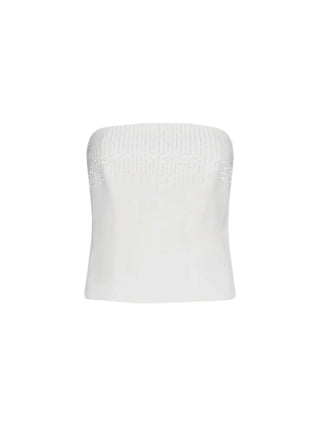 Top bustier in tela stretch