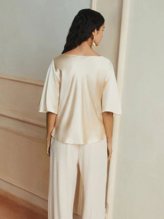 Blusa in raso di seta