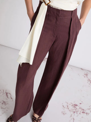 Pantalone in lino lavato