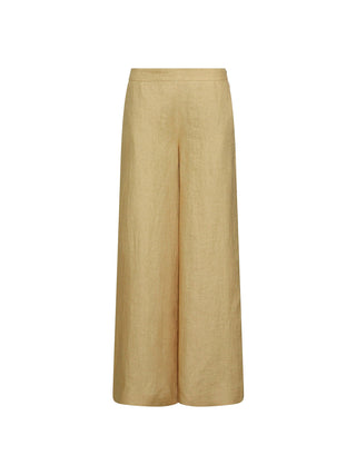 Pantalone wide leg in lino