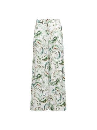 Pantalone a palazzo in lino