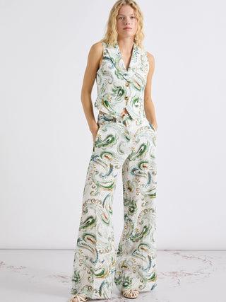 Pantalone a palazzo in lino