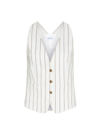 Gilet in lino e cotone