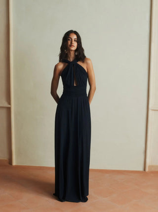 Abito in jersey con incrocio