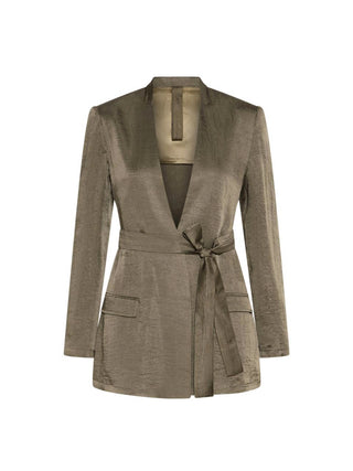 Giacca in twill con cintura