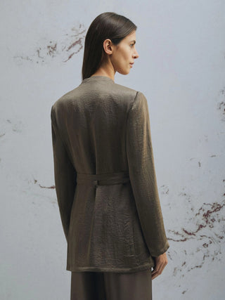 Giacca in twill con cintura