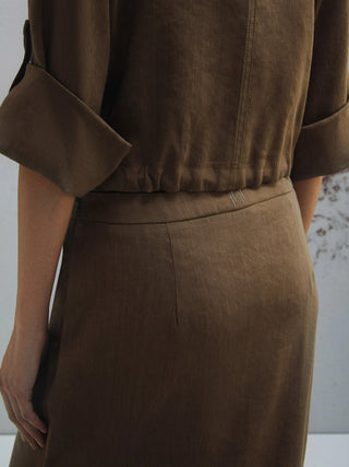 Gonna asimmetrica in creponne