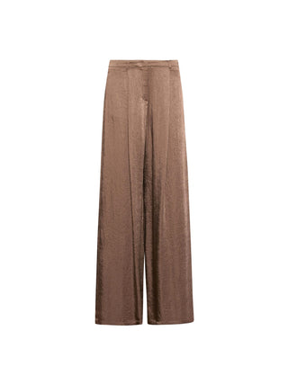 Pantalone ampio in twill crinckle