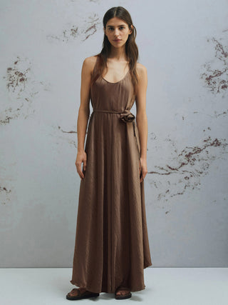 Abito in twill crinckle