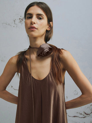 Abito in twill crinckle