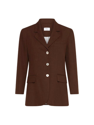 Blazer monopetto in misto lino