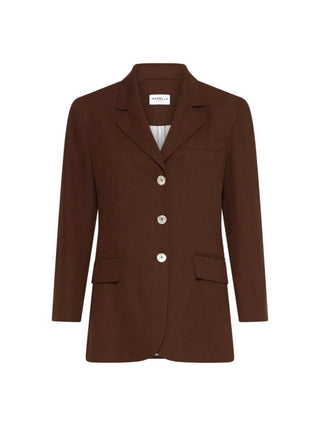 Blazer monopetto in misto lino