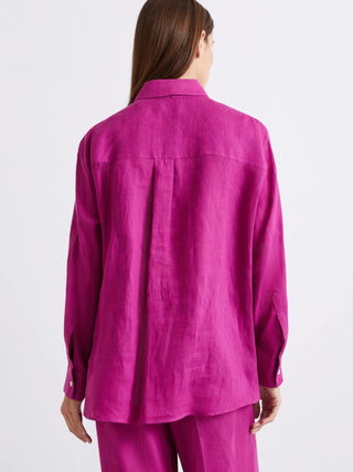 Camicia in puro lino con sciarpina