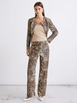 Pantalone in stuoia di misto lino