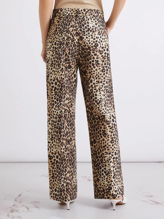 Pantalone in stuoia di misto lino
