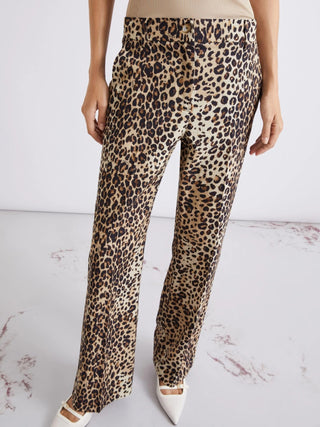 Pantalone in stuoia di misto lino