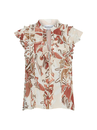 Top in georgette stampato