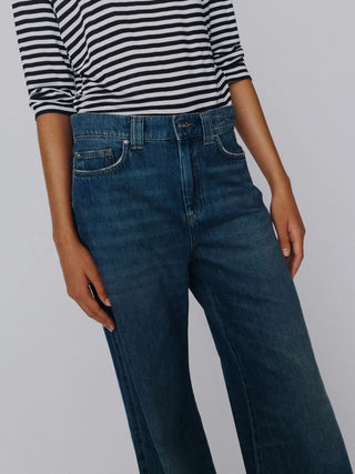 Jeans wide leg a vita alta