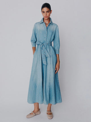 Chemisier lungo in denim fluido