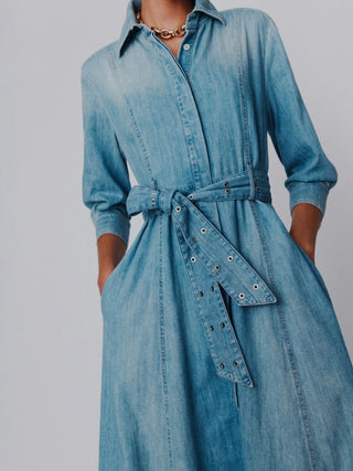 Chemisier lungo in denim fluido