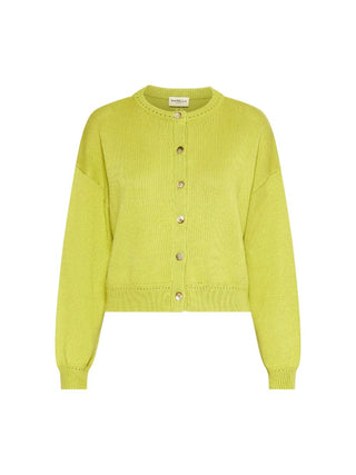 Cardigan in cotone girocollo