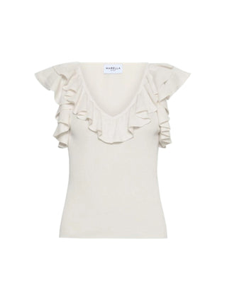 Top a costine con volant