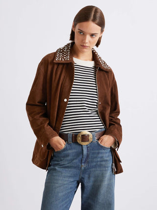 Giaccone in camoscio