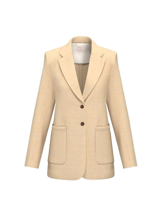 Giacca in twill di misto lino