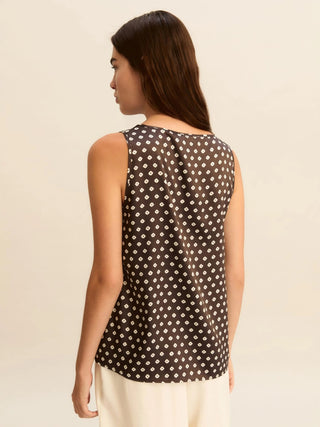 Canotta in twill stampato