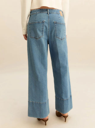Denim cropped ampio