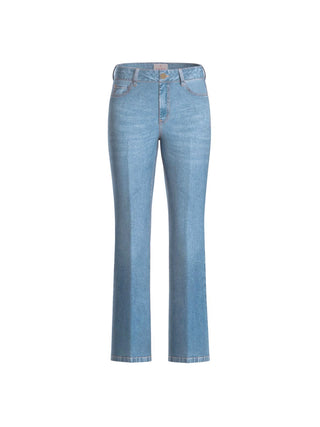 Denim slim flare