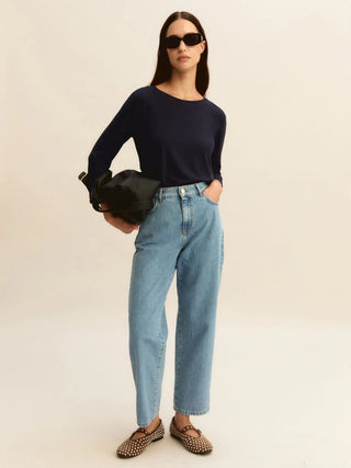 5 tasche mom fit in denim