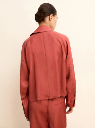 Giacchina in twill di misto lino