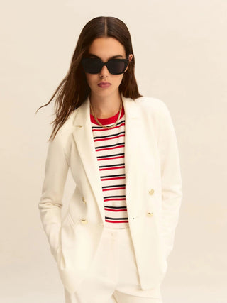 Giacca doppiopetto in jersey stretch