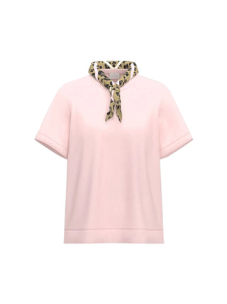 T-shirt in jersey con foulard