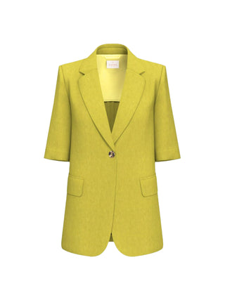 Blazer a manica corta in lino