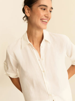 Camicia in tela di puro lino