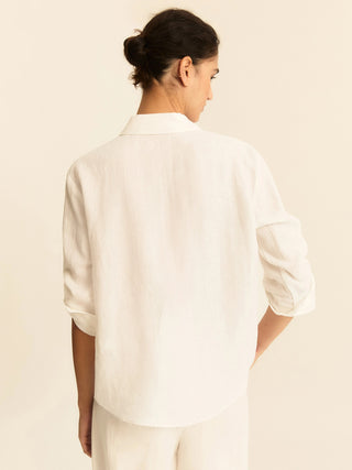 Camicia in tela di puro lino