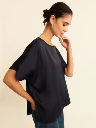 T-shirt over in raso