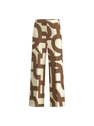 Pantalone in twill stampato