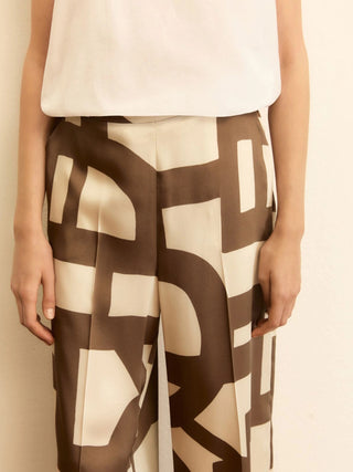Pantalone in twill stampato