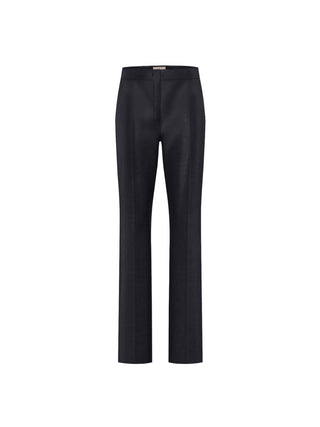 Pantalone in raso di lino e viscosa