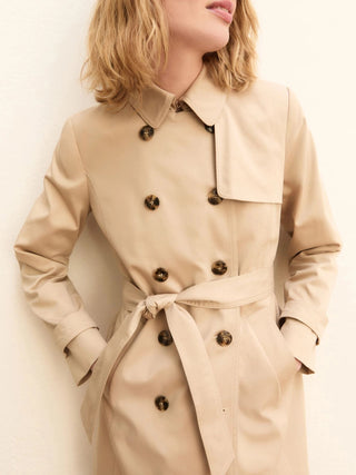 Trench in cotone stretch