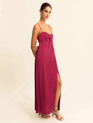 Abito a bustier in raso